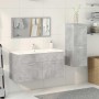 Set muebles de baño 2 piezas madera contrachapada gris hormigón by , Bathroom furniture - Ref: Foro24-3324872, Price: 112,76 ...