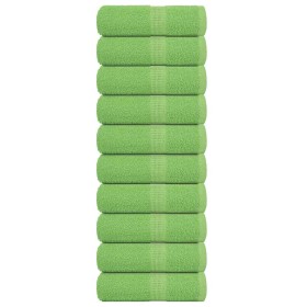 Toallas invitados 10 uds algodón verde manzana 30x50 cm 360 gsm de , Toallas - Ref: Foro24-137021, Precio: 25,20 €, Descuento: %