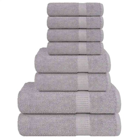 Juego de toallas 8 piezas 100% algodón gris 360 gsm by , Toallas de baño y manoplas - Ref: Foro24-137068, Price: 35,74 €, Dis...