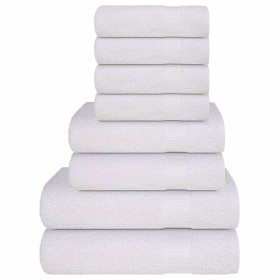 Juego de toallas 8 piezas 100% algodón blanco 360 gsm by , Toallas de baño y manoplas - Ref: Foro24-137061, Price: 34,91 €, D...