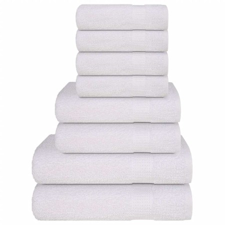 Juego de toallas 8 piezas 100% algodón blanco 360 gsm by , Toallas de baño y manoplas - Ref: Foro24-137061, Price: 34,91 €, D...