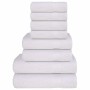 Juego de toallas 8 piezas 100% algodón blanco 360 gsm by , Toallas de baño y manoplas - Ref: Foro24-137061, Price: 34,91 €, D...