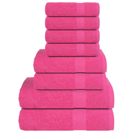 Juego de toallas 8 piezas 100% algodón rosa 360 gsm de , Toallas de baño y manoplas - Ref: Foro24-137077, Precio: 51,99 €, De...