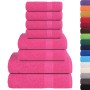 Juego de toallas 8 piezas 100% algodón rosa 360 gsm de , Toallas de baño y manoplas - Ref: Foro24-137077, Precio: 51,99 €, De...