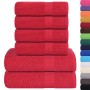 Juego de toallas 6 piezas 100% algodón rojo 360 gsm de , Toallas de baño y manoplas - Ref: Foro24-137089, Precio: 37,82 €, De...