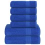 Juego de toallas 6 piezas 100% algodón azul 360 gsm von , Toallas de baño y manoplas - Ref: Foro24-137080, Preis: 43,90 €, Ra...