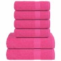 Juego de toallas 12 piezas 100% algodón rosa 360 gsm by , Toallas de baño y manoplas - Ref: Foro24-137094, Price: 44,26 €, Di...