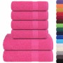 Juego de toallas 12 piezas 100% algodón rosa 360 gsm by , Toallas de baño y manoplas - Ref: Foro24-137094, Price: 44,26 €, Di...