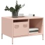 Mesa de centro acero laminado en frío rosa 68,5x50x43,5 cm de , Mesas de centro - Ref: Foro24-851281, Precio: 73,01 €