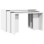 Mesas apilables 3 unidades madera contrachapada blanco by , Side tables - Ref: Foro24-858533, Price: 57,57 €, Discount: %