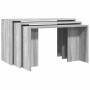 Mesas apilables 3 piezas madera contrachapada gris Sonoma by , Side tables - Ref: Foro24-858538, Price: 62,76 €, Discount: %