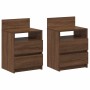 Mesillas de noche 2 uds con 2 cajones roble marrón 40x33x60 cm von , Nachttische - Ref: Foro24-858573, Preis: 87,58 €, Rabatt: %