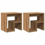 Mesitas noche 2 uds madera ingeniería roble artesanal by , Nightstands - Ref: Foro24-856529, Price: 49,65 €, Discount: %
