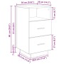 Mesilla de noche con 2 cajones roble marrón 36x36x68 cm by , Nightstands - Ref: Foro24-858590, Price: 62,06 €, Discount: %