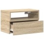 Mesita de noche de pared color roble ahumado 45x26x28,5 cm by , Nightstands - Ref: Foro24-858600, Price: 41,78 €, Discount: %