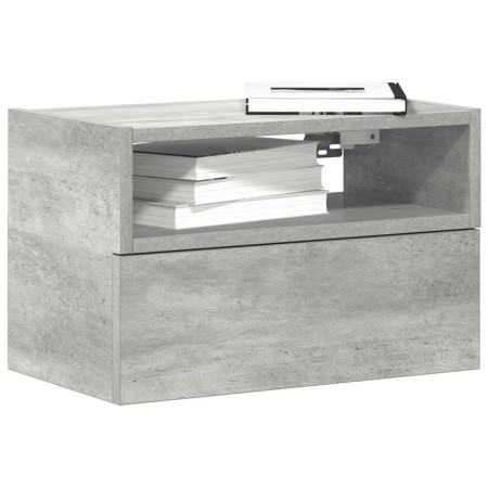 Mesita de noche de pared color gris hormigón 45x26x28,5 cm von , Nachttische - Ref: Foro24-858602, Preis: 36,03 €, Rabatt: %