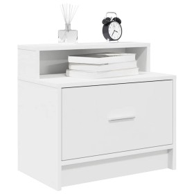 Mesilla de noche con cajón blanca 51x31x47 cm von , Nachttische - Ref: Foro24-858668, Preis: 44,21 €, Rabatt: %