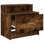 Mesillas de noche con cajón 2 uds roble ahumado 51x31x47 cm by , Nightstands - Ref: Foro24-858677, Price: 66,05 €, Discount: %