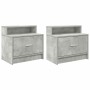 Mesillas de noche con cajón 2 uds gris hormigón 51x31x47 cm von , Nachttische - Ref: Foro24-858675, Preis: 64,26 €, Rabatt: %