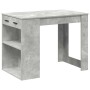 Escritorio con cajón estante madera contrachapada gris hormigón von , Küchen- und Esstische - Ref: Foro24-858689, Preis: 93,1...