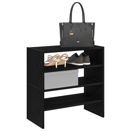 Zapateros 2 uds apilables roble negro 60x30x30,5 cm von , Schuhregale und Schuhorganisatoren - Ref: Foro24-858860, Preis: 46,...