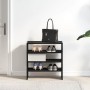 Zapateros 2 uds apilables roble negro 60x30x30,5 cm von , Schuhregale und Schuhorganisatoren - Ref: Foro24-858860, Preis: 46,...