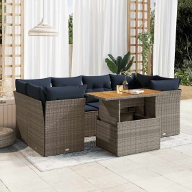 Set de sofás de jardín 7 pzas con cojines ratán sintético gris von , Gartensets - Ref: Foro24-3326896, Preis: 567,22 €, Rabat...