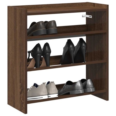 Mueble zapatero madera contrachapada marrón roble 60x25x62 cm by , Shoe racks and shoe organizers - Ref: Foro24-859893, Price...