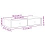 Estante de pared con cajones de madera contrachapada blanco von , Regale und Regale - Ref: Foro24-859954, Preis: 57,14 €, Rab...
