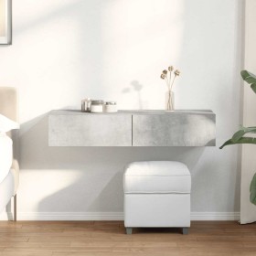 Estante de pared con cajones madera contrachapada gris hormigón von , Regale und Regale - Ref: Foro24-859989, Preis: 70,87 €,...