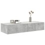 Estante de pared con cajones madera contrachapada gris hormigón de , Estantes y estanterías - Ref: Foro24-859989, Precio: 70,...