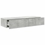 Estante de pared con cajones madera contrachapada gris hormigón de , Estantes y estanterías - Ref: Foro24-859989, Precio: 70,...