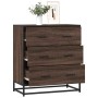 Aparador madera ingeniería y metal marrón roble 68x35x76 cm von , Sideboards - Ref: Foro24-848973, Preis: 101,93 €, Rabatt: %