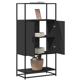 Aparador alto madera de ingeniería y metal negro 68x35x139 cm von , Sideboards - Ref: Foro24-849039, Preis: 102,23 €, Rabatt: %