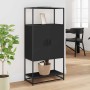 Aparador alto madera de ingeniería y metal negro 68x35x139 cm by , Sideboards - Ref: Foro24-849039, Price: 102,23 €, Discount: %