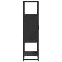 Aparador alto madera de ingeniería y metal negro 68x35x139 cm by , Sideboards - Ref: Foro24-849039, Price: 102,23 €, Discount: %