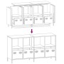 Aparador de acero laminado en frío rosa 135x39x73,5 cm von , Sideboards - Ref: Foro24-3307162, Preis: 193,04 €, Rabatt: %