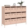 Aparador de acero laminado en frío rosa 135x39x103,5 cm by , Sideboards - Ref: Foro24-3307174, Price: 305,83 €, Discount: %