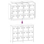 Aparador de acero laminado en frío rosa 135x39x103,5 cm by , Sideboards - Ref: Foro24-3307174, Price: 305,83 €, Discount: %