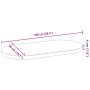 Tablero de mesa ovalado madera maciza de roble 100x50x4 cm by , Table tops - Ref: Foro24-4009074, Price: 112,49 €, Discount: %