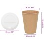 Vasos de café de papel con tapa 1000 uds 12oz 300ml de , Vasos desechables - Ref: Foro24-3325221, Precio: 145,76 €, Descuento: %