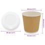 Vasos de café de papel con tapa 1000 uds 4oz 100ml by , Disposable cups - Ref: Foro24-3325223, Price: 89,76 €, Discount: %