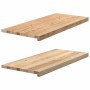 Alféizares de ventana 2 uds madera maciza roble sin tratar by , Marcos de ventanas - Ref: Foro24-4009119, Price: 83,76 €, Dis...
