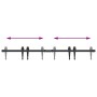 Kit de puerta corredera de armario acero carbono 122 cm von , DIY-Zubehör - Ref: Foro24-4009682, Preis: 29,52 €, Rabatt: %