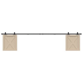 Kit de puerta corredera de armario acero carbono 244 cm by , DIY accessories - Ref: Foro24-4009680, Price: 44,55 €, Discount: %