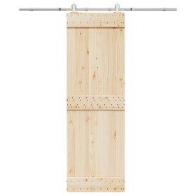 Kit de herrajes para puerta corredera 183 cm acero plateado de , Artículos para puertas - Ref: Foro24-4009696, Precio: 66,49 ...