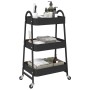 Carrito de almacenaje 3 niveles acero negro 42x41,5x77 cm by , Cargo forklifts - Ref: Foro24-4012381, Price: 36,47 €, Discoun...