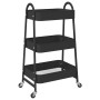 Carrito de almacenaje 3 niveles acero negro 42x41,5x77 cm by , Cargo forklifts - Ref: Foro24-4012381, Price: 36,47 €, Discoun...