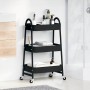 Carrito de almacenaje 3 niveles acero negro 42x41,5x77 cm by , Cargo forklifts - Ref: Foro24-4012381, Price: 36,47 €, Discoun...
