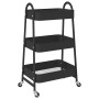 Carrito de almacenaje 3 niveles acero negro 42x41,5x77 cm by , Cargo forklifts - Ref: Foro24-4012381, Price: 36,47 €, Discoun...